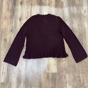 Burgundy Lace Women's sweater